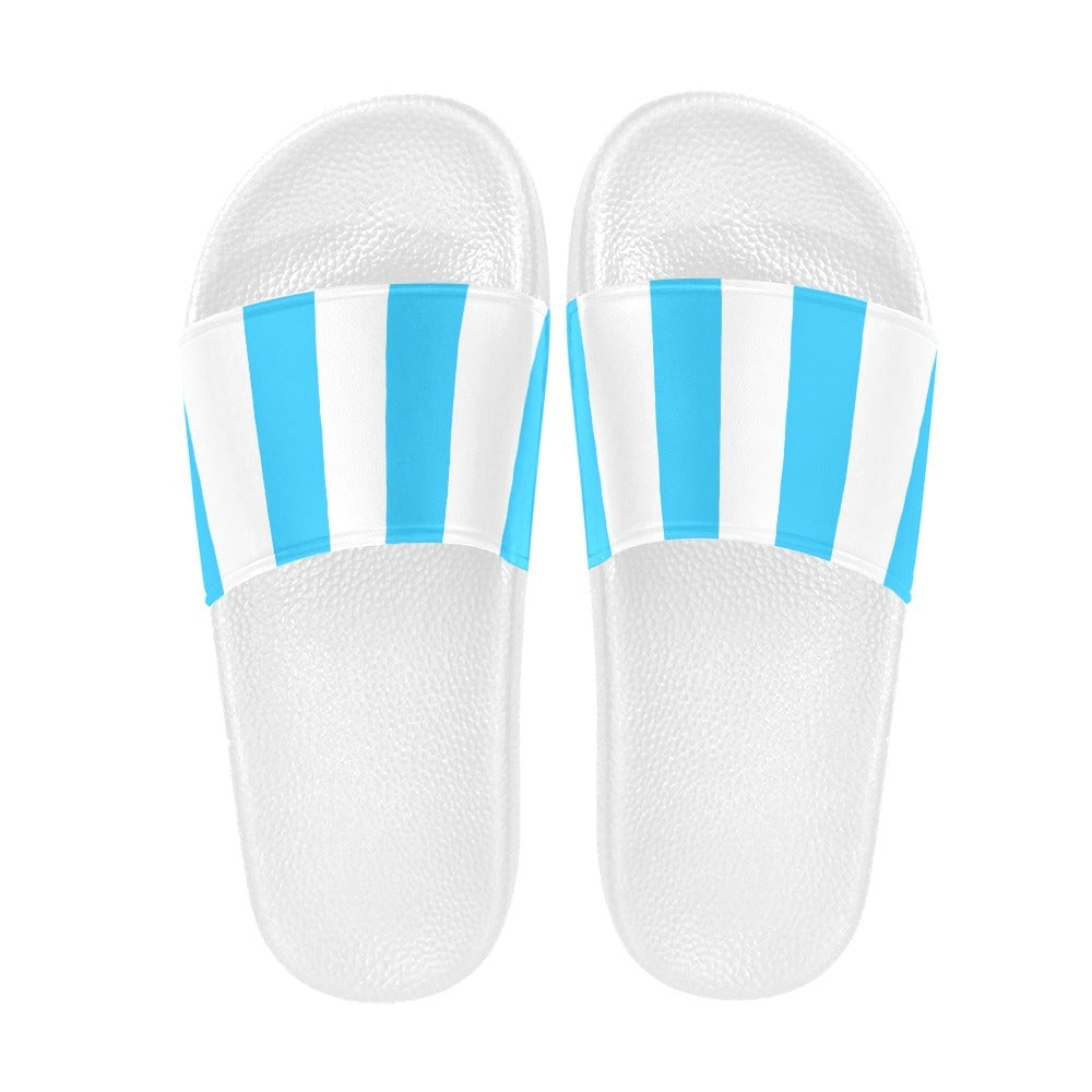 
                      
                        Coastal Cabana Striped Slides - Pink, Blue, and Yellow | Slide Sandals | PARADIS SVP
                      
                    