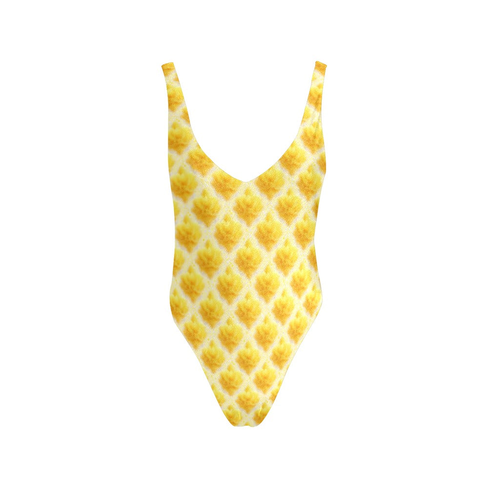 
                      
                        Royal Yellow Puff Halter One Piece Backless Swimsuit | One Piece Bikini | PARADIS SVP
                      
                    