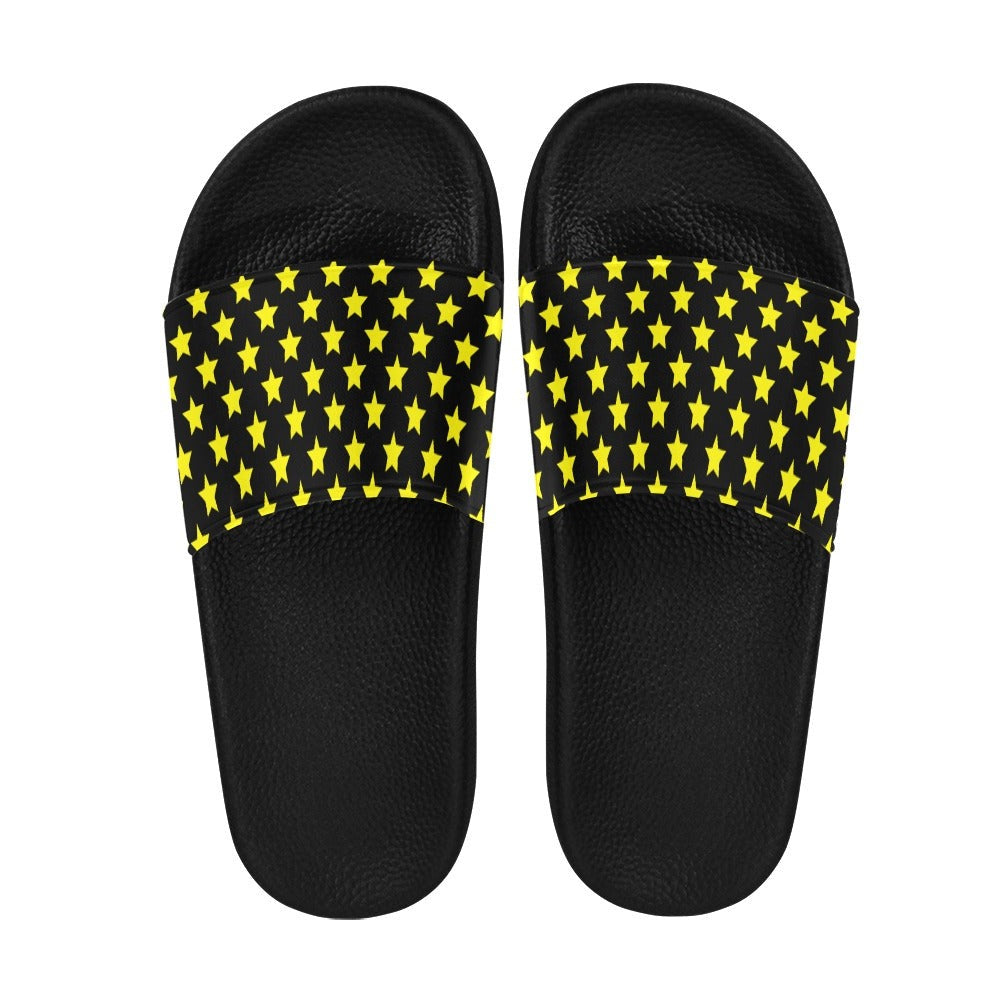 
                      
                        Starstruck Slides - Blue, Pink & Yellow, or Black & Yellow | Slide Sandals | PARADIS SVP
                      
                    