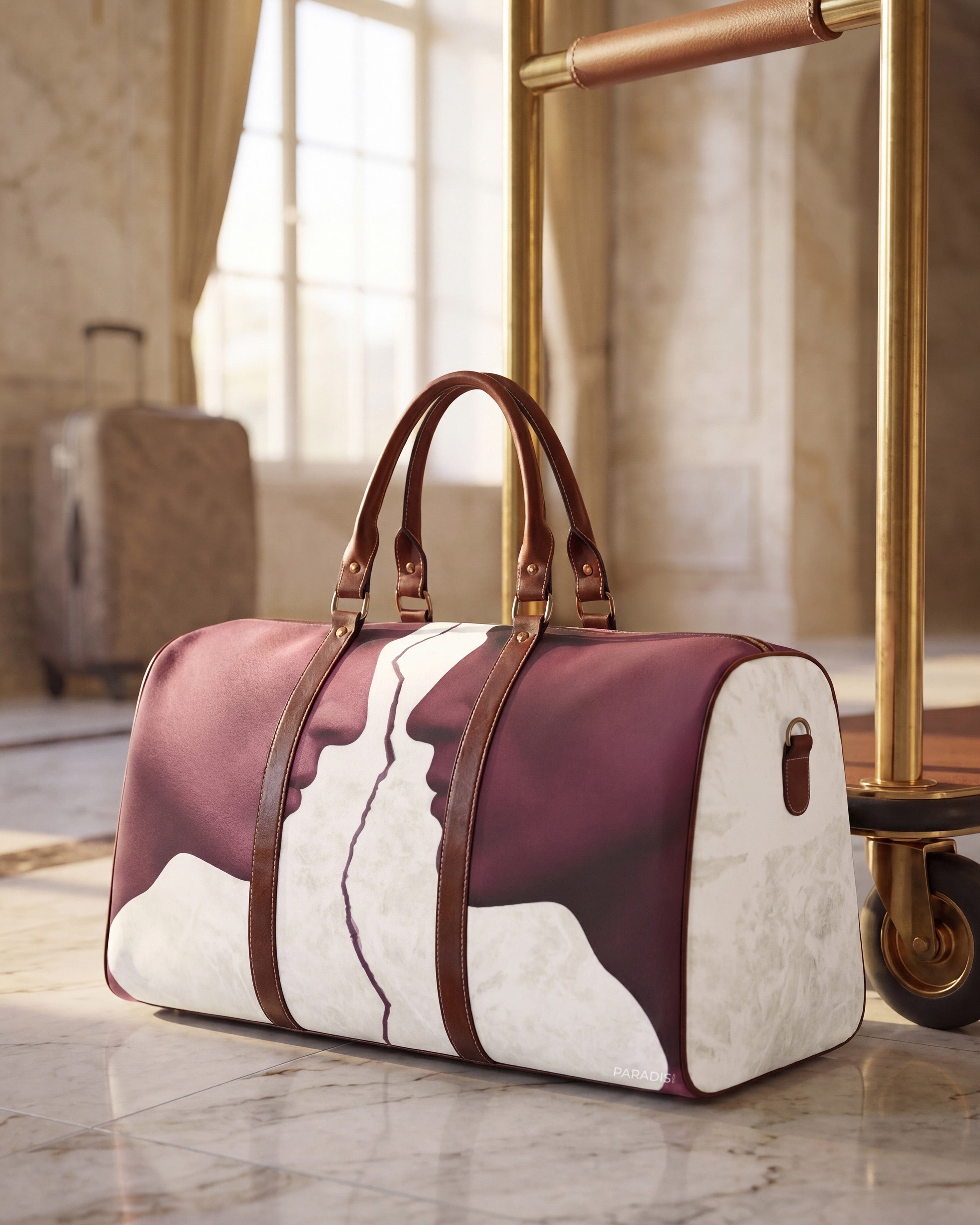 Gemini Burgundy Duffle Bag | PARADIS SVP | Travel Bag