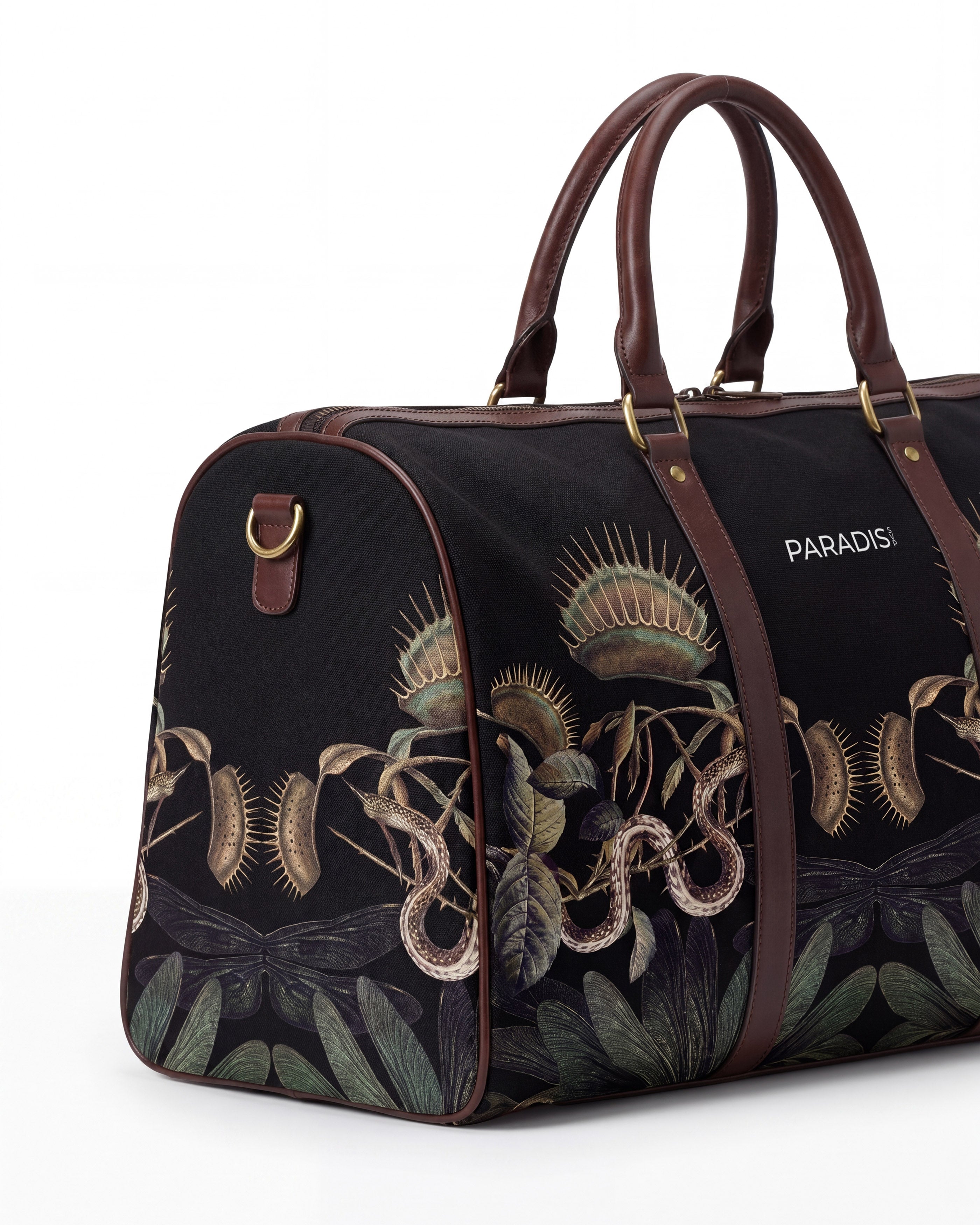 Gilded Snap Black Duffle Bag | PARADIS SVP | Travel Bag