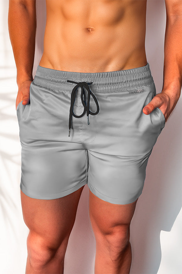 Grey Mist Beach Shorts | Beach Shorts - Solid Color | PARADIS SVP