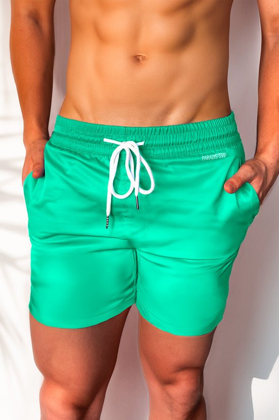 Mint Beach Shorts | Beach Shorts - Solid Color | PARADIS SVP