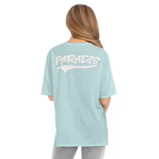 Load image into Gallery viewer, PARADIS - Pastel Blue T-shirt - Hem Split | T-SHIRT | PARADIS SVP
