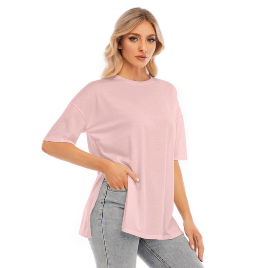 PARADIS - Pastel Pink T-shirt - Hem Split | T-SHIRT | PARADIS SVP