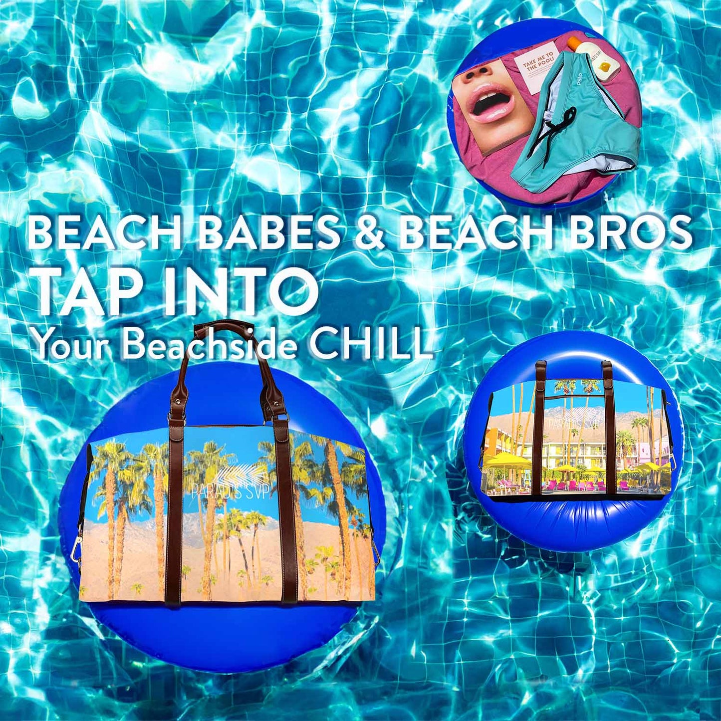 Beach bags and speedo swim briefs summer collection by PARADIS SVP - www.paradissvp.com
