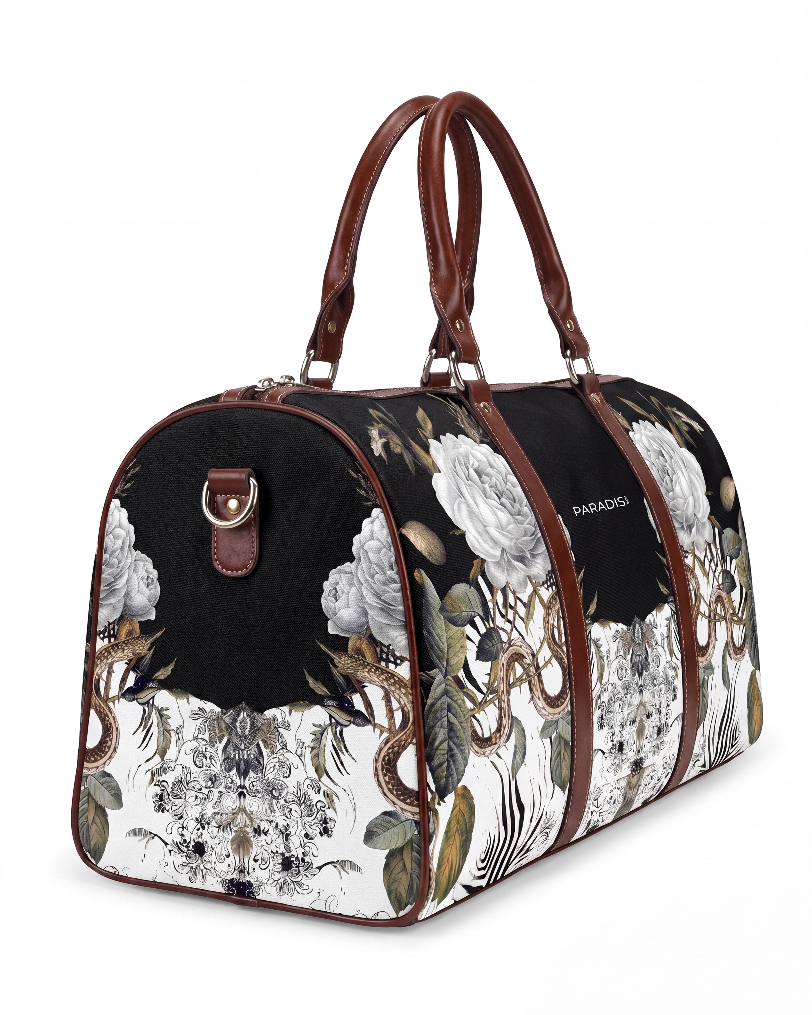 Serpent Bloom Black Duffle Bag — Limited Edition Drop | PARADIS