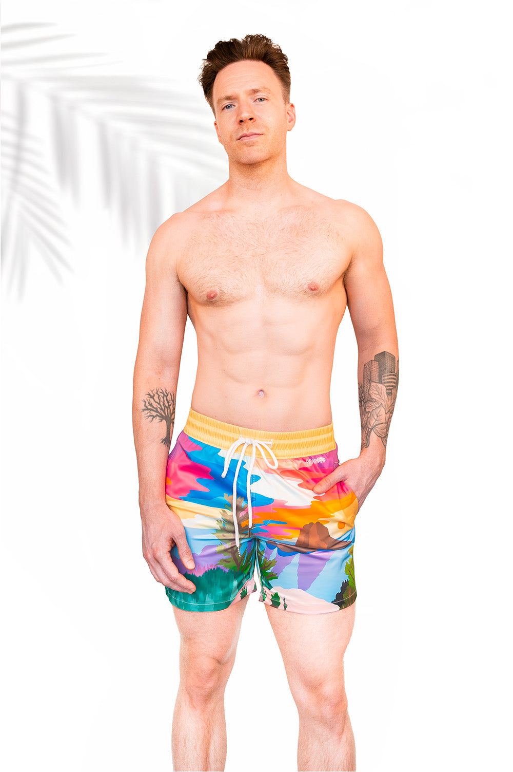 Sunset Beach Shorts | Beach Shorts - Print Pattern | PARADIS SVP