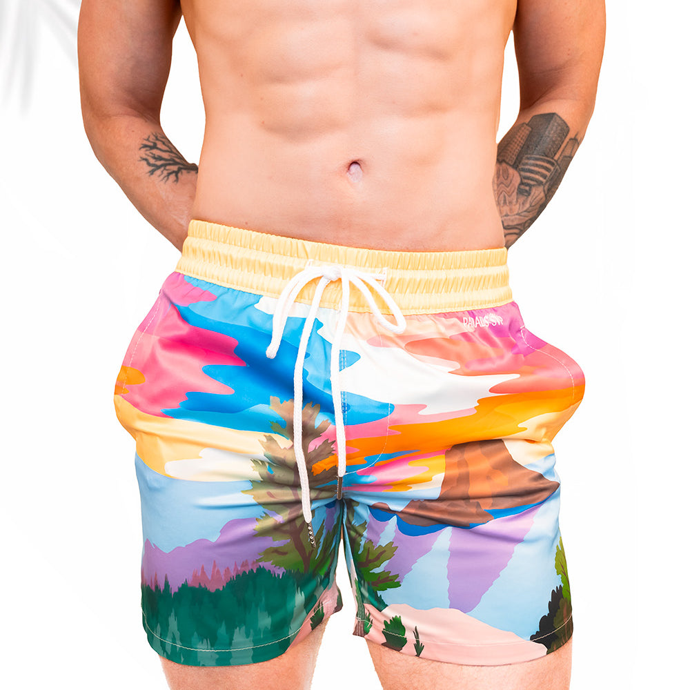 
                  
                    Sunset Beach Shorts | Beach Shorts - Print Pattern | PARADIS SVP
                  
                