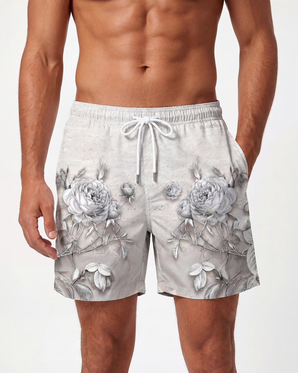 Travertine Thorns White Beach Shorts