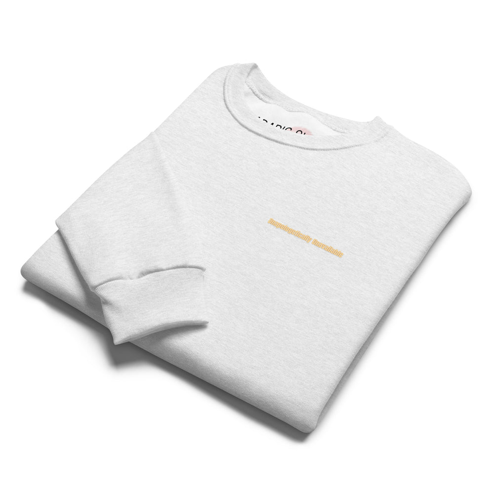 
                      
                        Unapologetically Unavailable Grey, White, and Black Crewneck Sweatshirt | SWEATSHIRT | PARADIS SVP
                      
                    