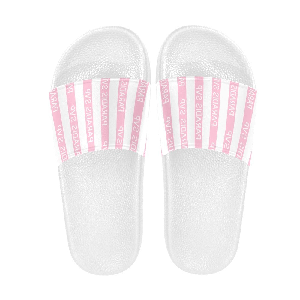 
                      
                        Cabana Cove Striped Slides - Blue, Yellow and Pink | Slide Sandals | PARADIS SVP
                      
                    