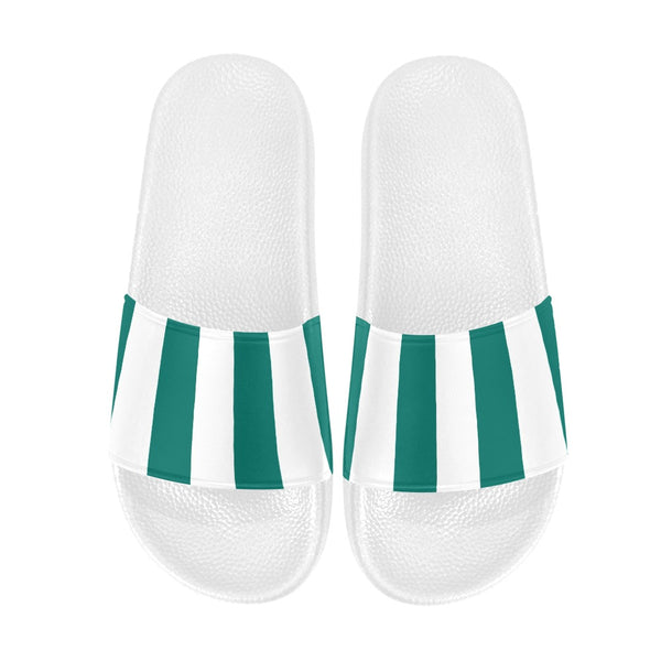 Coastal Cabana - Teal Striped Slides