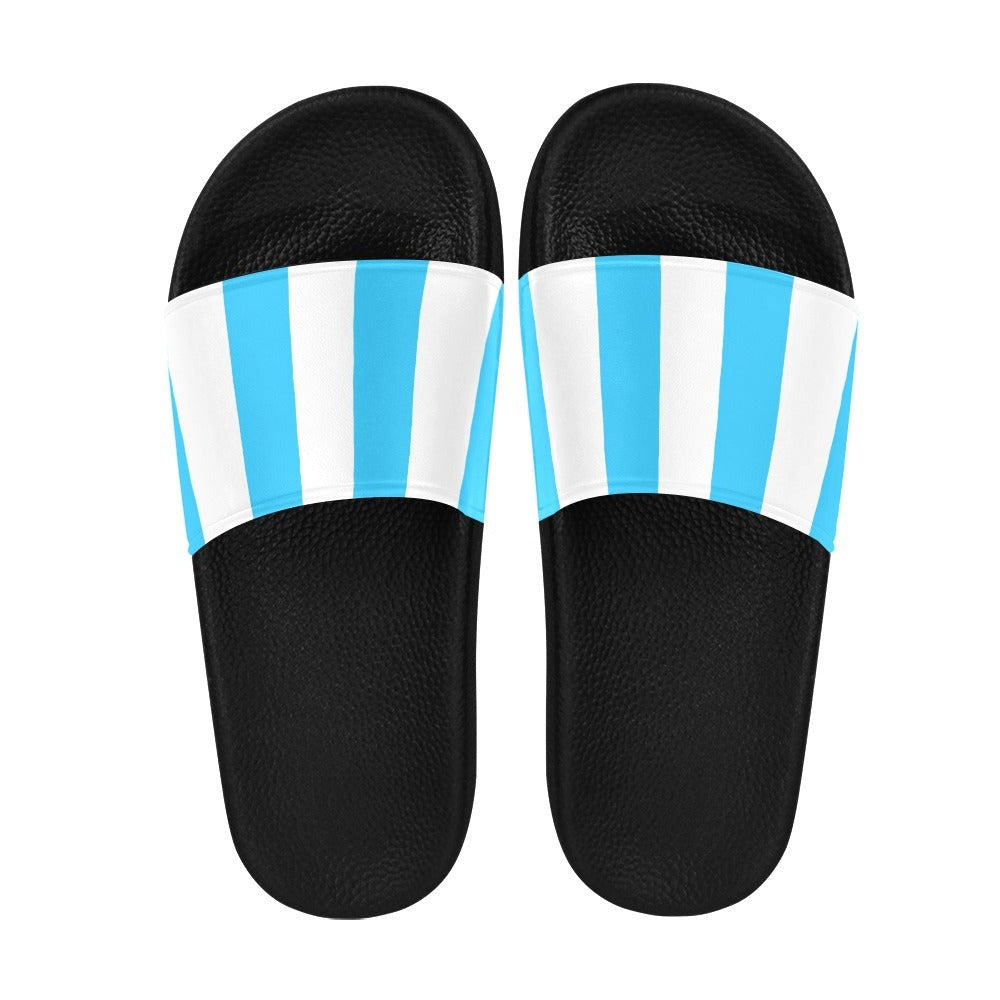 
                      
                        Coastal Cabana Striped Slides - Pink, Blue, and Yellow | Slide Sandals | PARADIS SVP
                      
                    