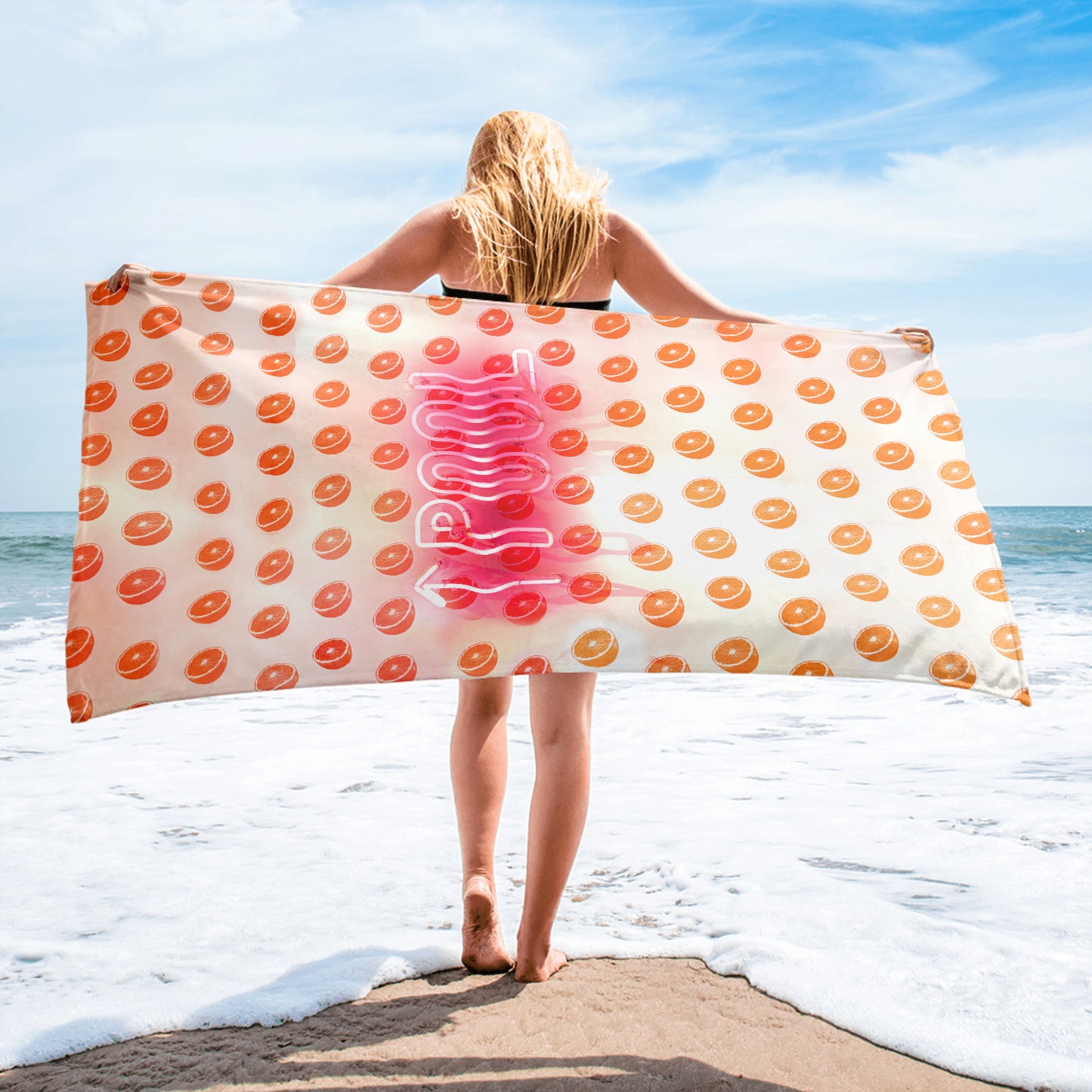 Load image into Gallery viewer, Pool Sign - Beach Towel | BEACH TOWEL | PARADIS SVP
