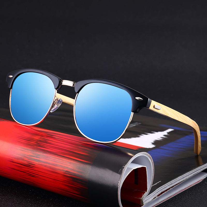 Bamboo Classic Sunglasses - Black, Blue & Silver | Eyewear | PARADIS SVP