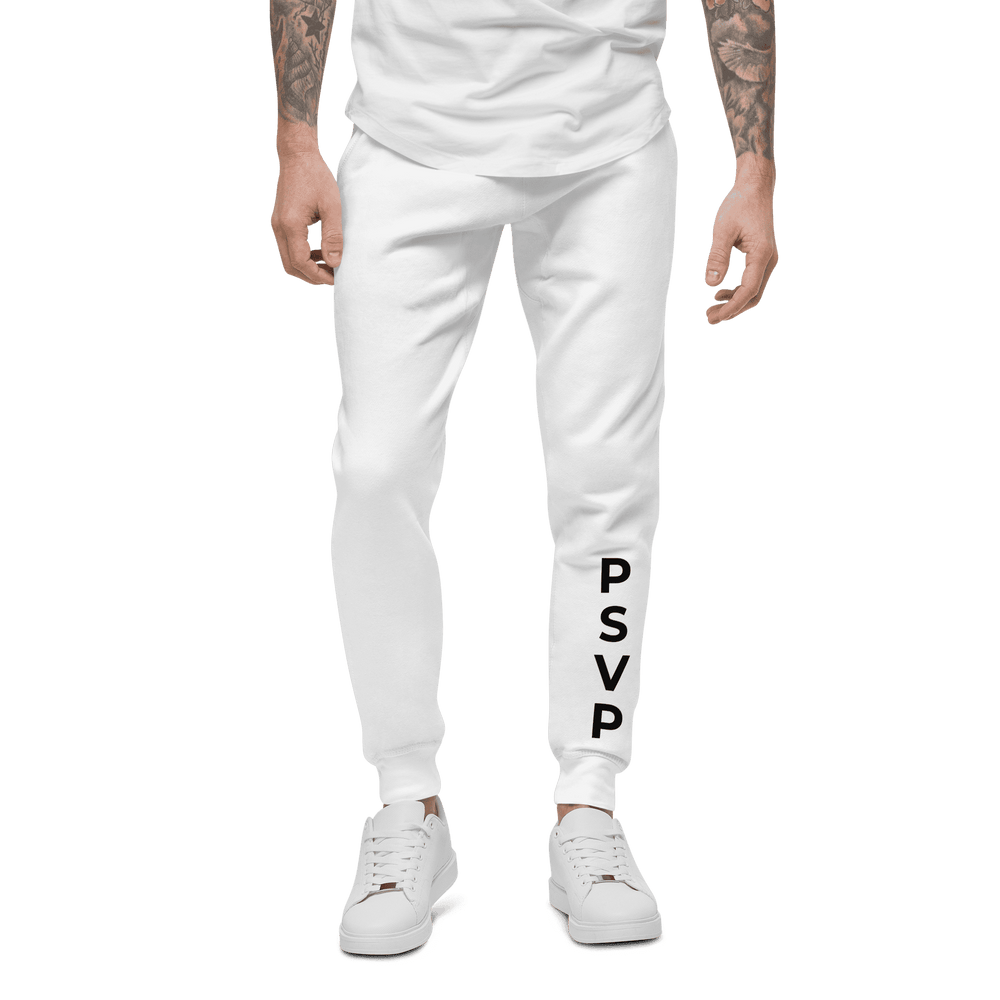 Comfy White Fleece Sweatpants - PSVP | Sweatpants | PARADIS SVP