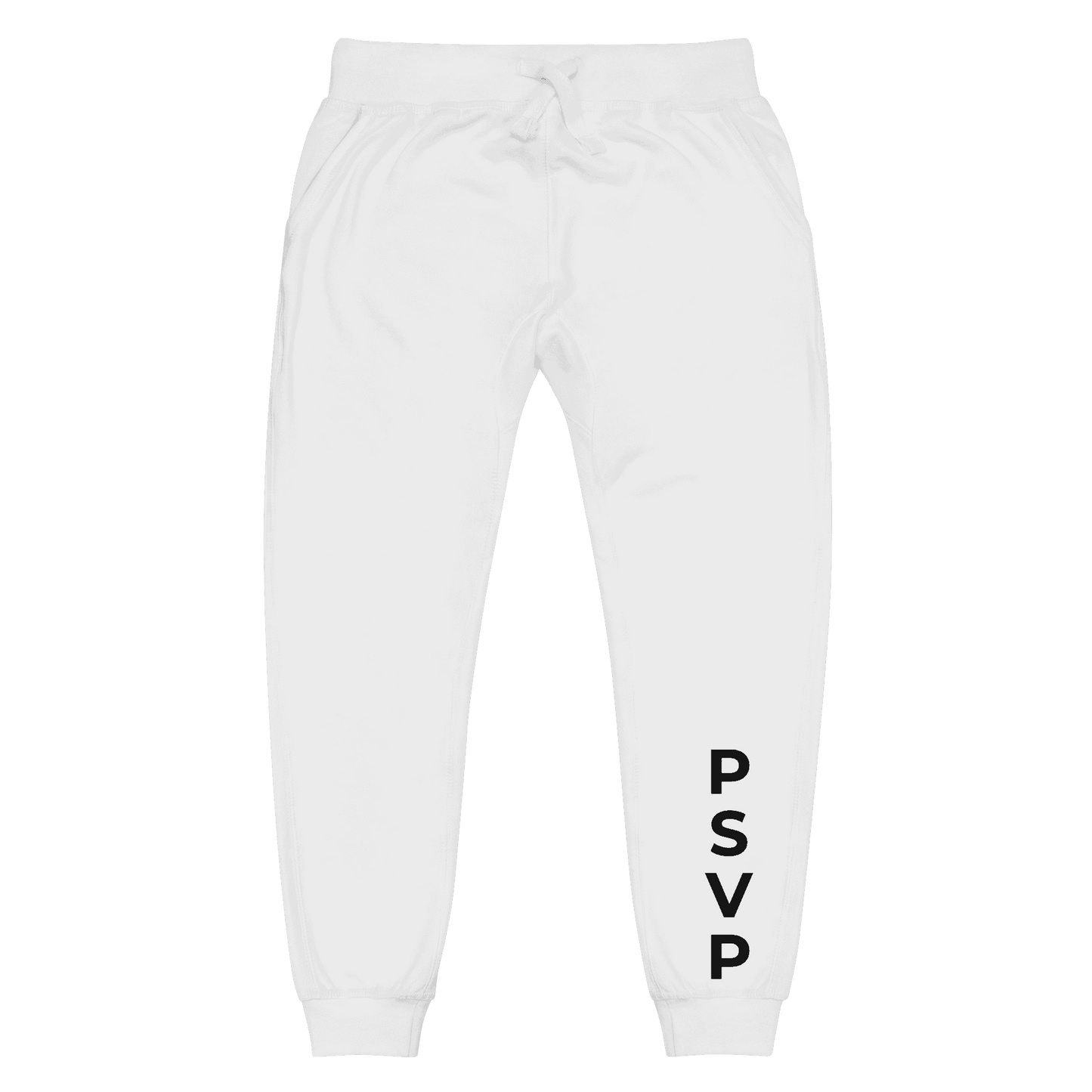 Comfy White Fleece Sweatpants - PSVP | Sweatpants | PARADIS SVP