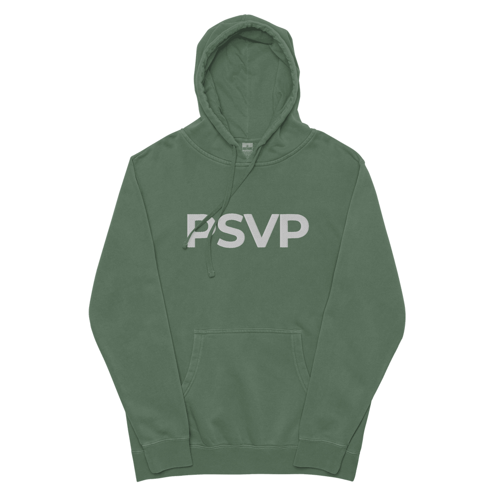 
                      
                        Pigment-Dyed Alpine Green PSVP Hoodie - Embroidery | Hoodie | PARADIS SVP
                      
                    