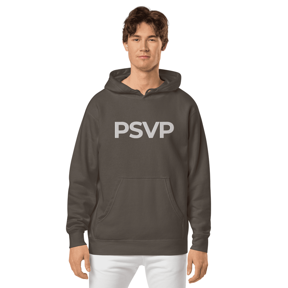 Pigment-Dyed Black PSVP Hoodie - Embroidery | Hoodie | PARADIS SVP