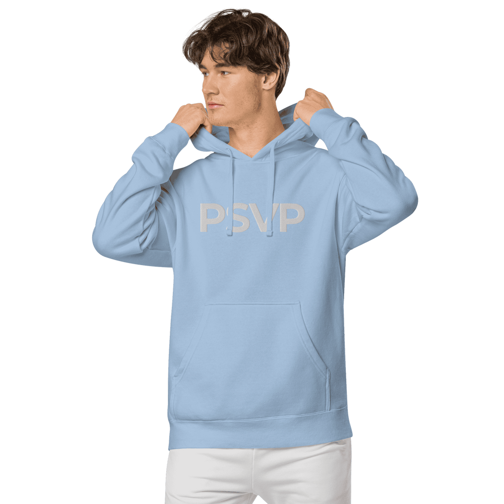 PSVP Pigment-Dyed Light Blue Hoodie - Embroidery | Hoodie | PARADIS SVP