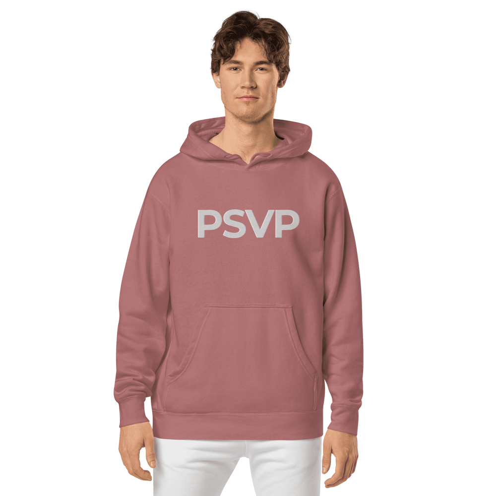 Pigment-Dyed Maroon PSVP Hoodie - Embroidery | Hoodie | PARADIS SVP