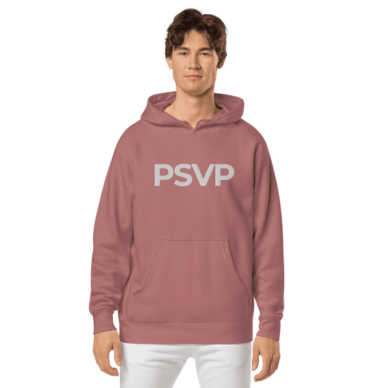Pigment-Dyed Maroon PSVP Hoodie - Embroidery | Hoodie | PARADIS SVP