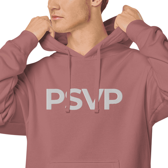 Pigment-Dyed Maroon PSVP Hoodie - Embroidery | Hoodie | PARADIS SVP