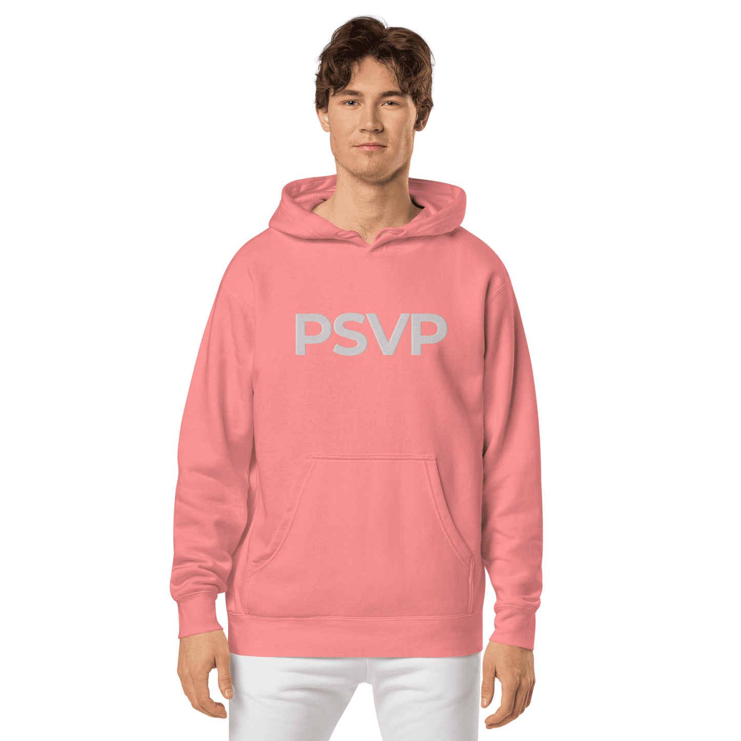 Load image into Gallery viewer, PSVP Pigment-Dyed Dusty Pink Hoodie - Embroidery | Hoodie | PARADIS SVP
