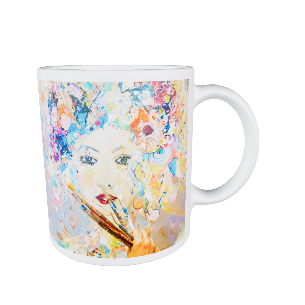 Load 3D model into Gallery viewer, Nathalie&amp;#39;s Art - Painting Her - Mug
