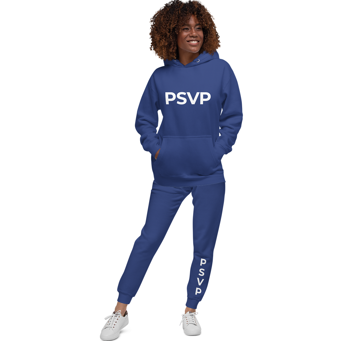 Load image into Gallery viewer, Women&amp;#39;s Fleece Royal Blue Sweatpants - PSVP | Sweatpants | PARADIS SVP

