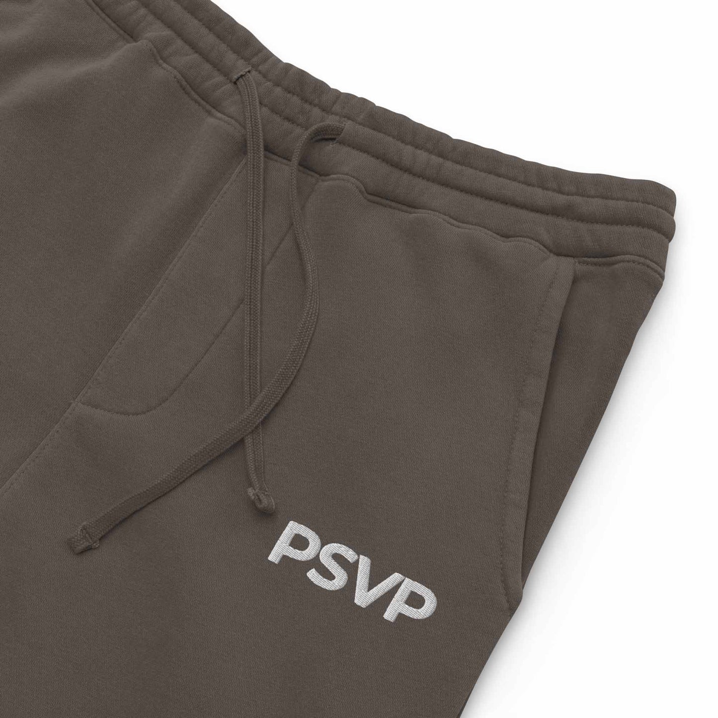 PSVP Pigment-Dyed Black Sweatpants - Embroidery | Sweatpants | PARADIS SVP
