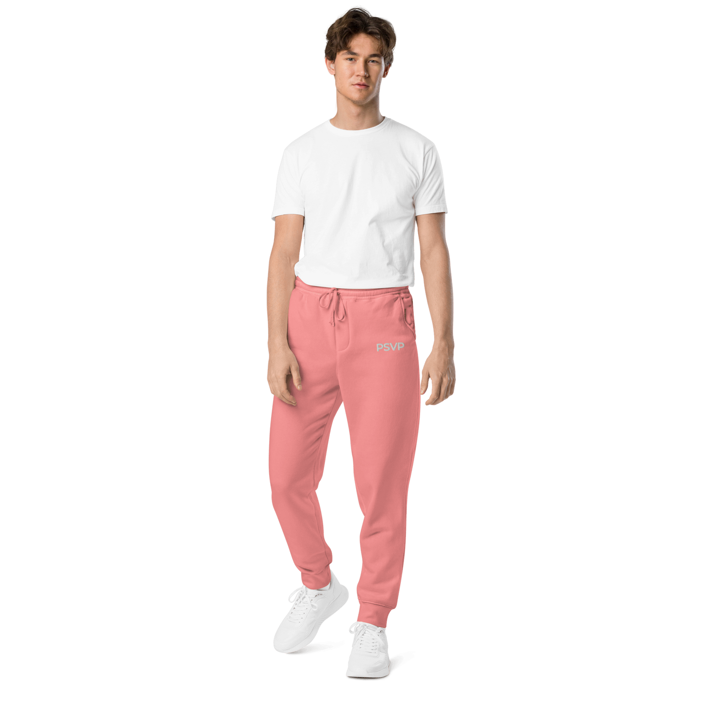 Load image into Gallery viewer, PSVP Pigment-Dyed Dusty Pink Sweatpants - Embroidery | Sweatpants | PARADIS SVP
