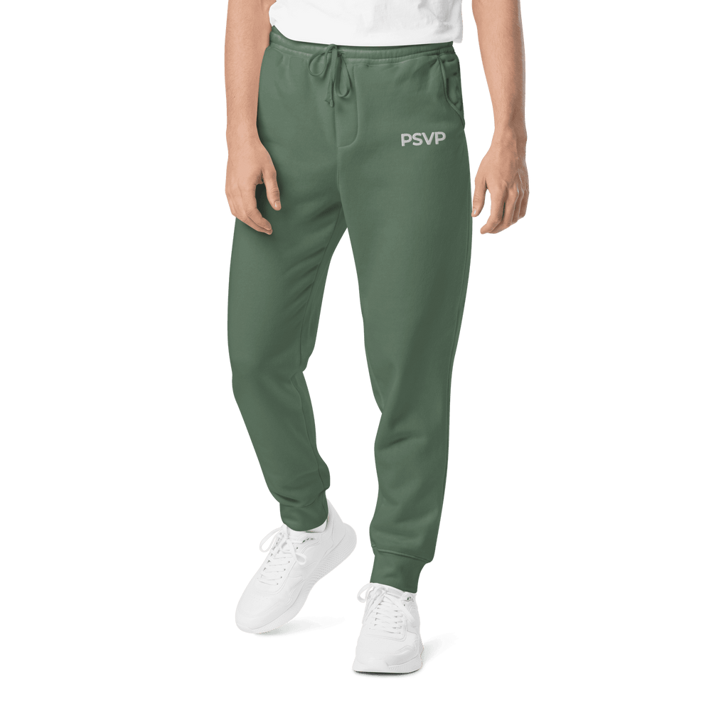 PSVP Pigment-Dyed Alpine Green Sweatpants - Embroidery | Sweatpants | PARADIS SVP