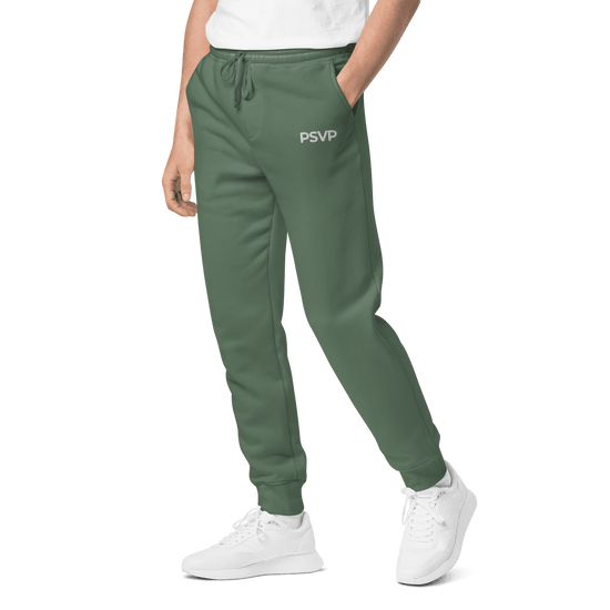 PSVP Pigment-Dyed Alpine Green Sweatpants - Embroidery | Sweatpants | PARADIS SVP