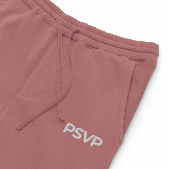 PSVP Pigment-Dyed Maroon Sweatpants - Embroidery | Sweatpants | PARADIS SVP
