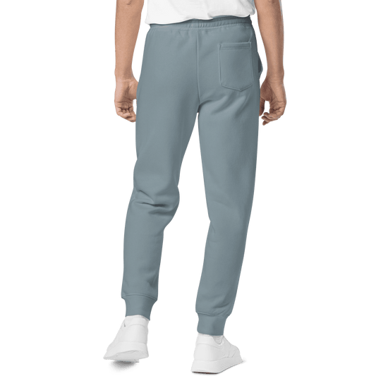 Load image into Gallery viewer, PSVP Pigment-Dyed Slate Blue Sweatpants - Embroidery | Sweatpants | PARADIS SVP
