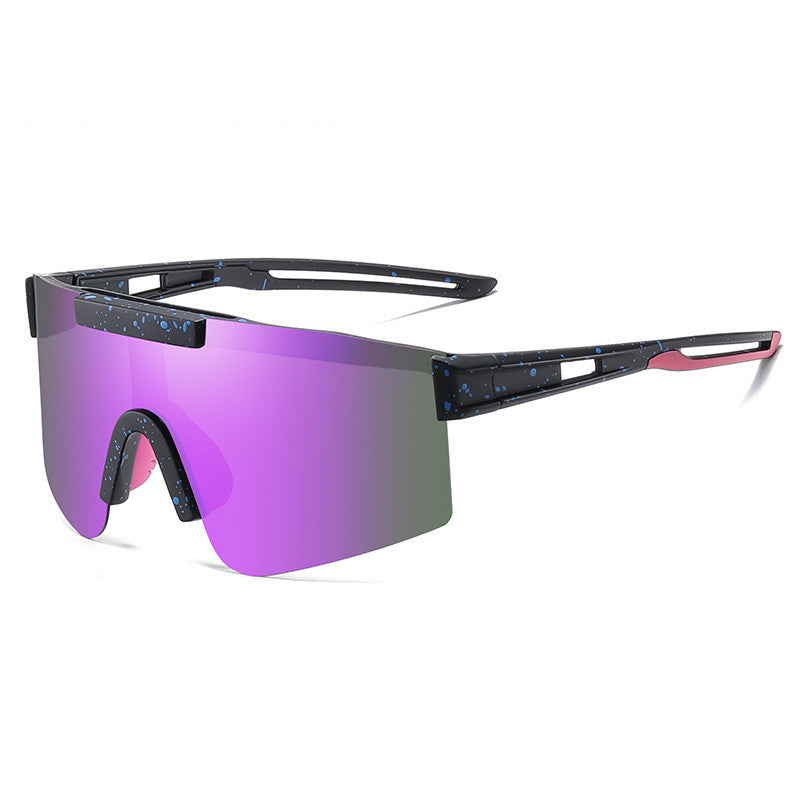 Sport Shield Sunglasses - Polka Dot Frame