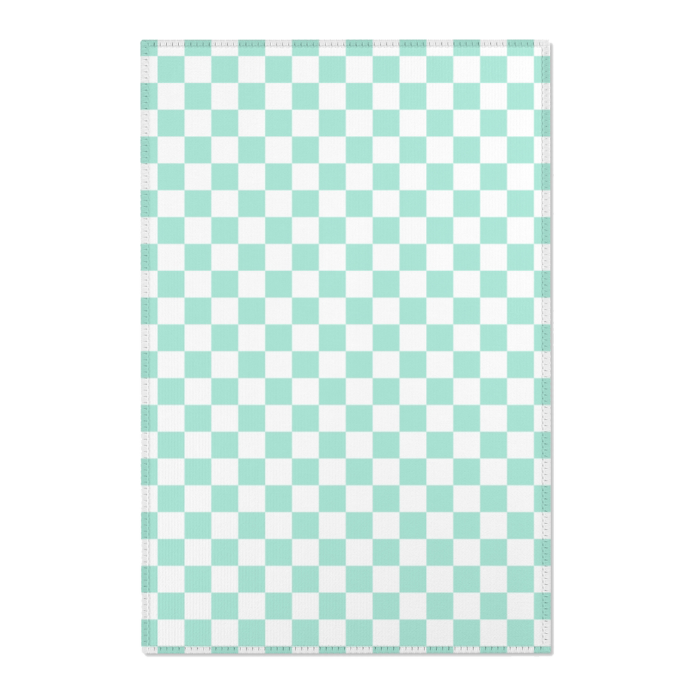 Turquoise Checkered - Rug | Home Decor | PARADIS SVP