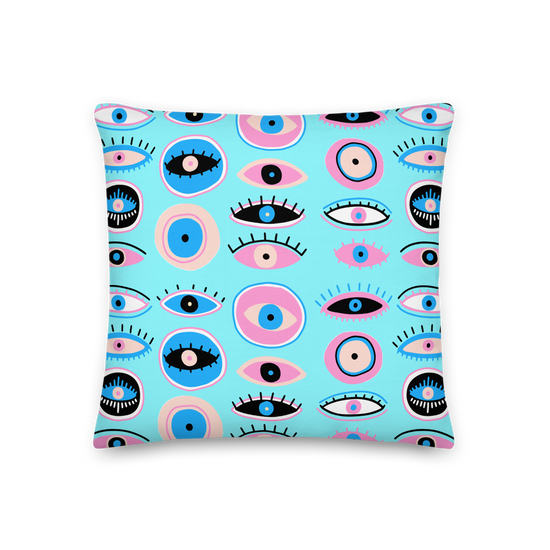 Load image into Gallery viewer, Evil Eyes Away Blue - Premium Pillow |  | PARADIS SVP
