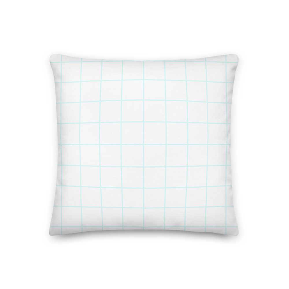 Plaid Light-Blue Pattern - Premium Pillow |  | PARADIS SVP