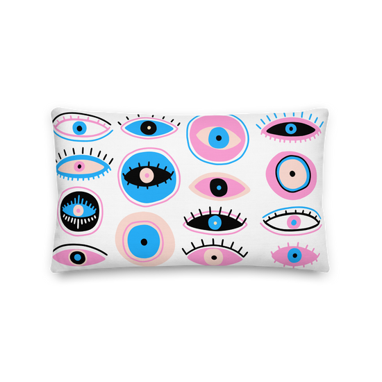 Evil Eyes Away White - Premium Pillow |  | PARADIS SVP