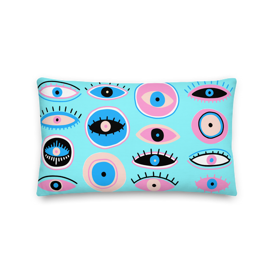 Load image into Gallery viewer, Evil Eyes Away Blue - Premium Pillow |  | PARADIS SVP
