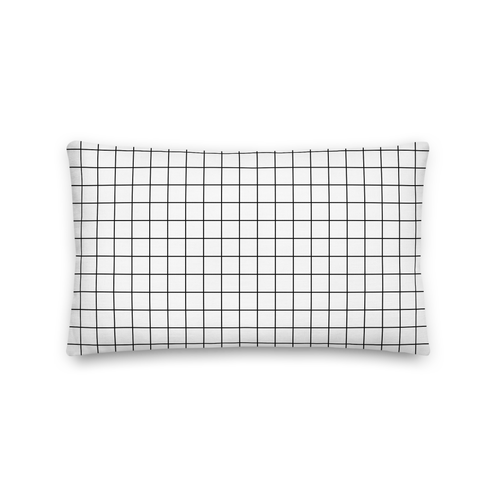 Plaid Black & White Pattern - Premium Pillow |  | PARADIS SVP