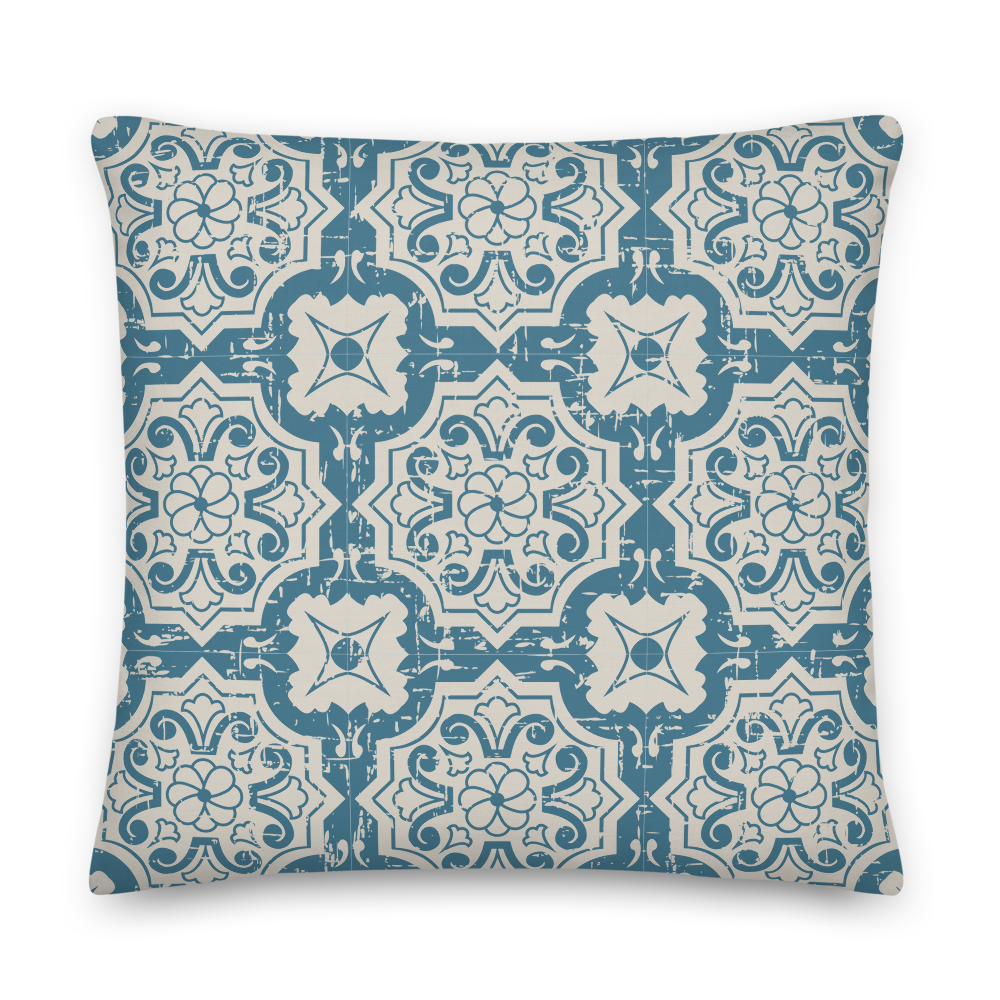Load image into Gallery viewer, Blue Pattern - Premium Pillow |  | PARADIS SVP
