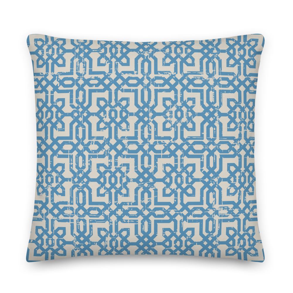 Load image into Gallery viewer, Cyan Pattern - Premium Pillow |  | PARADIS SVP
