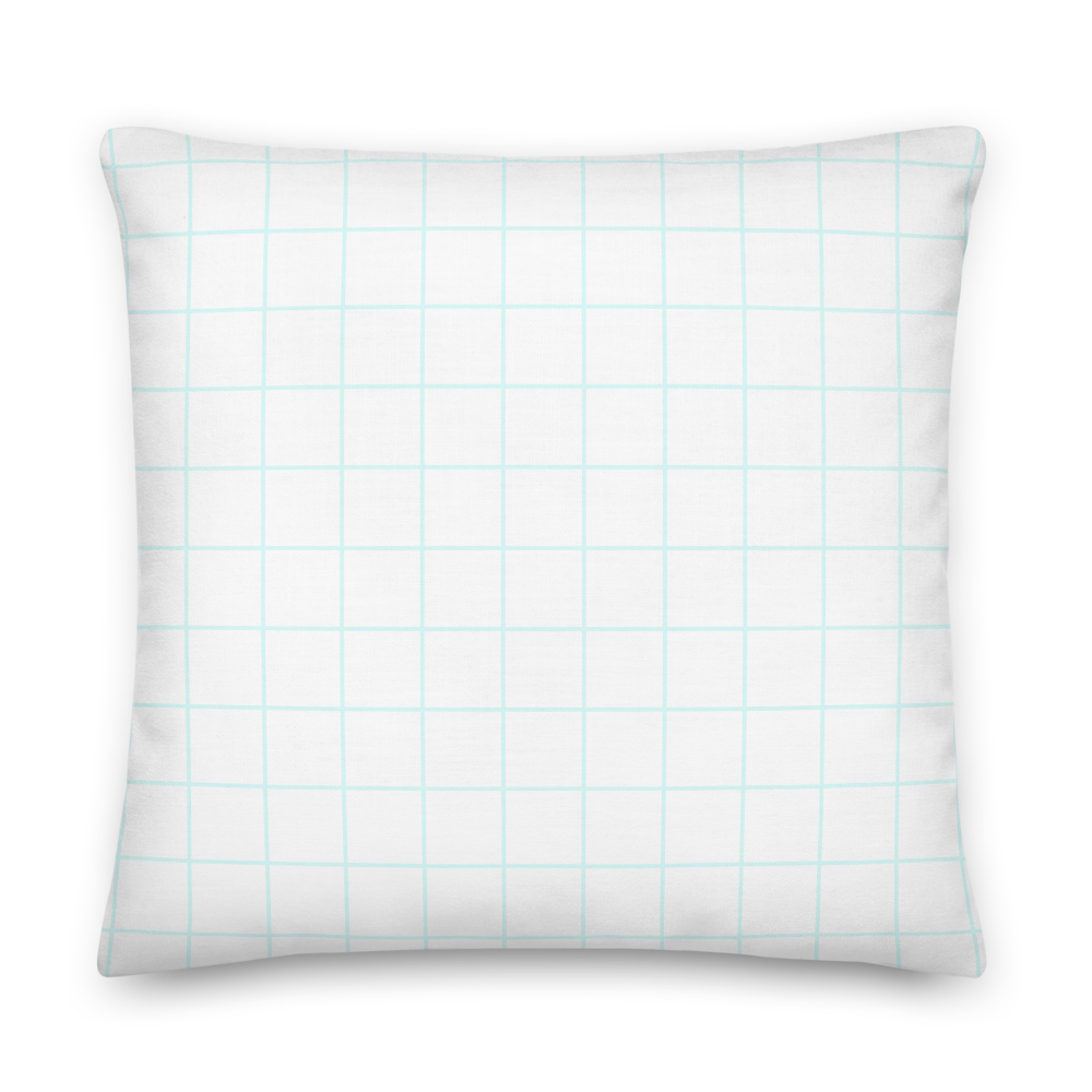 Plaid Light-Blue Pattern - Premium Pillow |  | PARADIS SVP