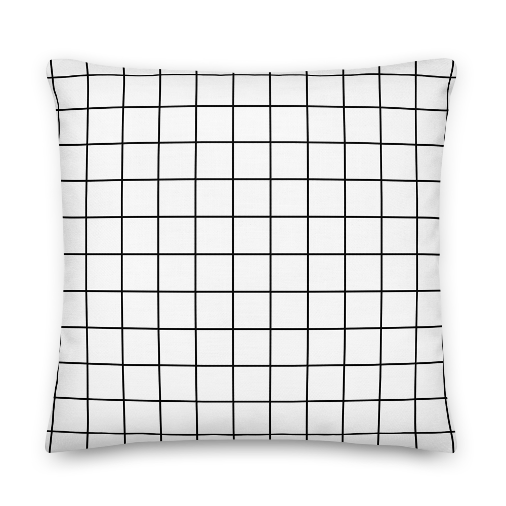 Plaid Black & White Pattern - Premium Pillow |  | PARADIS SVP