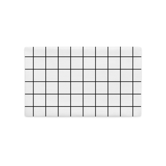 Load image into Gallery viewer, Plaid Black &amp;amp; White Pattern - Premium Pillow Case |  | PARADIS SVP
