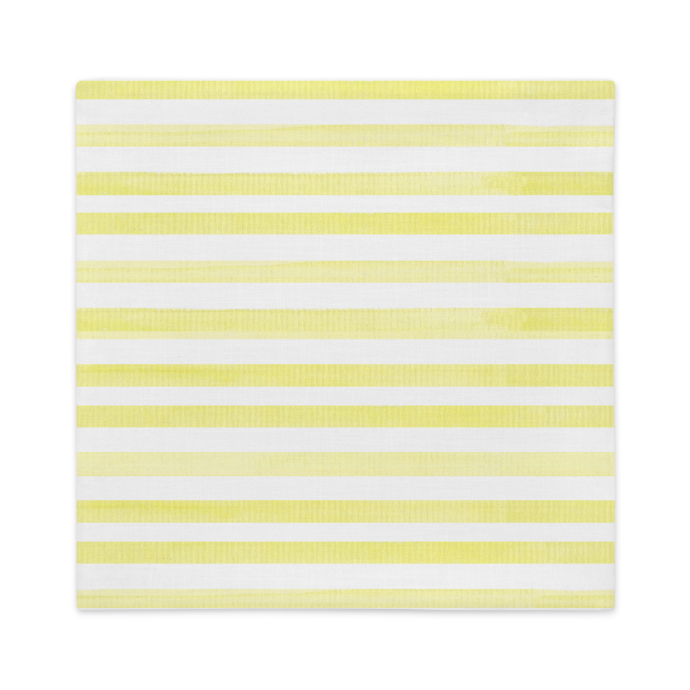 Yellow Stripes - Premium Pillow Case |  | PARADIS SVP